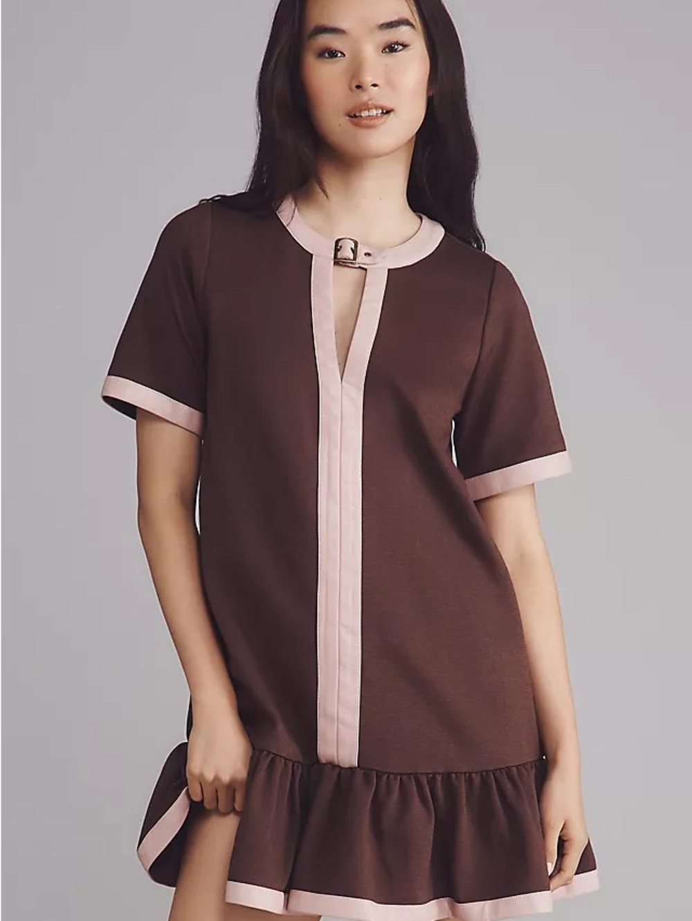 MAEVE Buckle Mini Dress